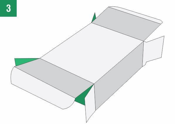 Insteekdoos met rechte kleppen